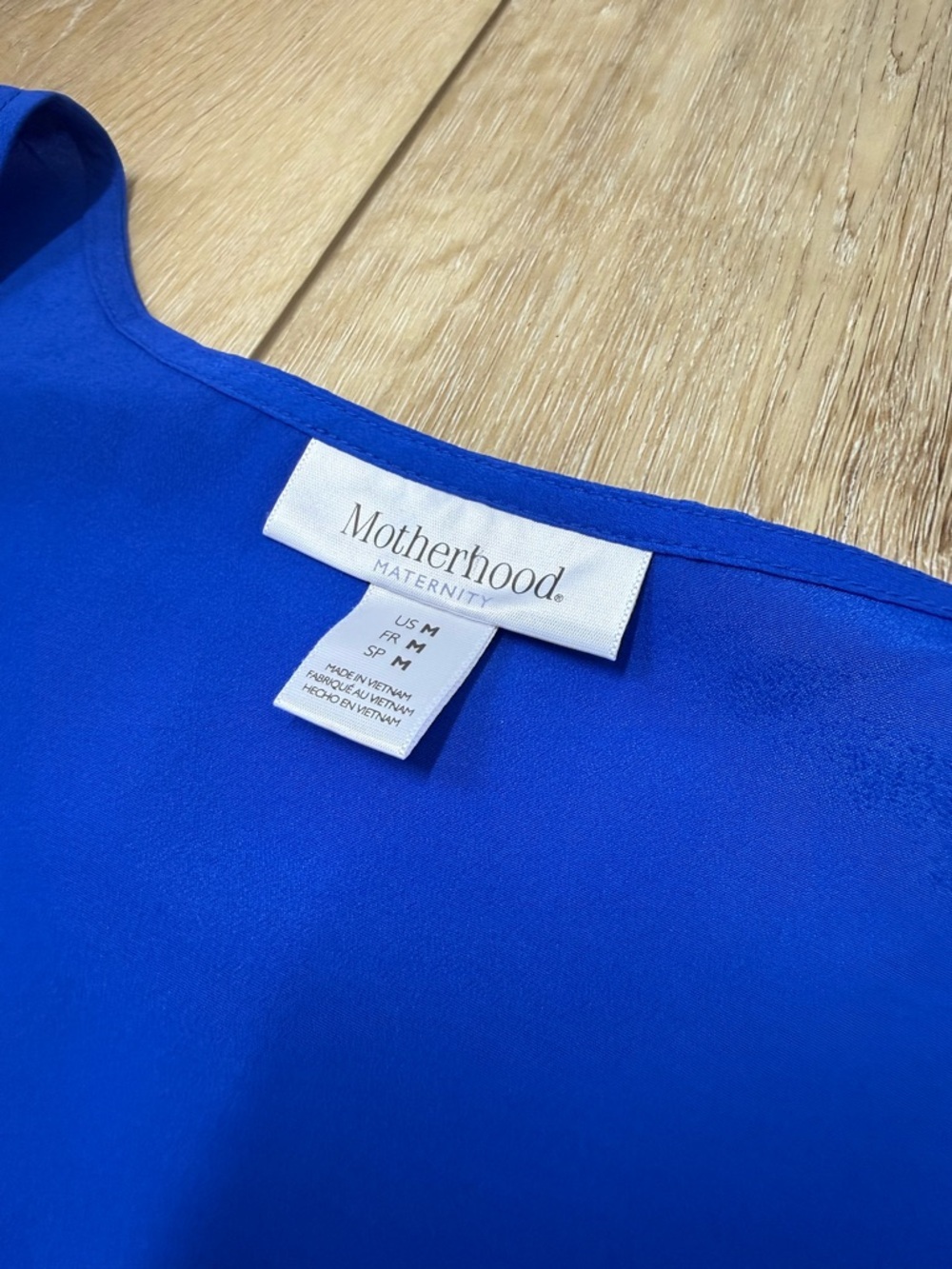 Motherhood Maternity Royal Blue Scoop Neck Maternity Top Women’s Med EUC - Picture 9 of 10